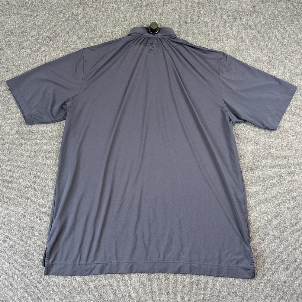 FootJoy Mens XXL Navy Blue Performance Golf‎ Polo Shirt Short Sleeve FJ Logo